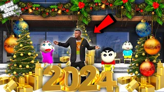 GTA 5 : Franklin & Shinchan & Pinchan Celebrate NEW YEAR 2024 in GTA 5 ! JSS GAMER