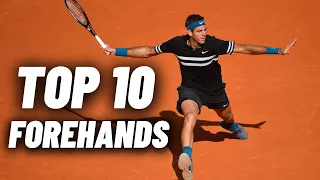 Top 10 Greatest Tennis Forehands In History - ATP Forehand Slow Motion Technique