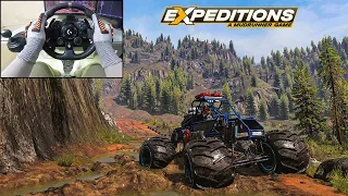 MONSTER TRUCK in Expeditions A Mudrunner Game | Off Road Track | Logitech G923 Gameplay