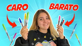 Marcadores BARATO vs CARO en Material Escolar | Cual se gasta ANTES |