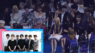 190801 TXT and Twice reaction to BTS vcr for “Global Popularity Award” @ mgma