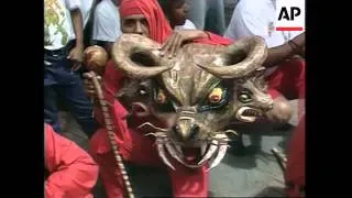 VENEZUELA: CARACAS: ANNUAL DANCING DEVILS OF YARE CELEBRATION