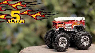 Unboxing and Review: Hot Wheels Monster Trucks - 🔥 🚒 5 Alarm 🔥 🚒