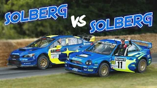 Petter Solberg VS Oliver Solberg SHOW at Goodwood! - Subaru S7 WRC, WRX STI, Polo R WRX, DS3 WRX!