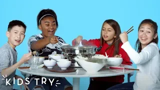 Kids Try Chinese Hot Pot | Kids Try | HiHo Kids