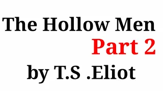 The Hollow Men poem By T.S. Eliot in Bengali