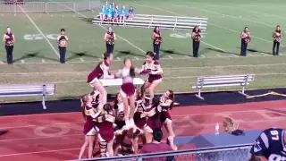 Tuloso Midway Varsity Cheerleaders Stunt Routine 2016