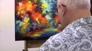 Leondi Afremov painting End of Winter - sped up video