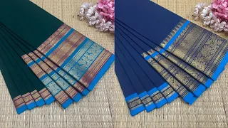 Srisai Sarees 🌸 | Chettinad Bigborder Cotton Sarees 🌸 | WhatsApp: 8667553633 #purecotton