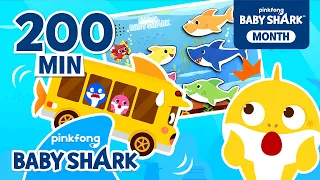 Baby Shark Bus Goes Round and Round! | +Compilation | ALL Baby Shark Stories | Baby Shark Official