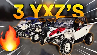 Brand new Yamaha YXZ 1000r ss playing in a foot of snow!!