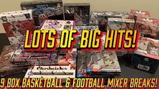 *LOTS OF BIG HITS!* 9 BOX NBA BASKETBALL & 9 BOX NFL FOOTBALL MIXER GROUP BREAKS!
