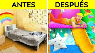 INCREÍBLE DESAFÍO DE RENOVACIÓN DE LA HABITACIÓN DE LOS NIÑOS || Rico vs. pobre por 123 GO! TRENDS