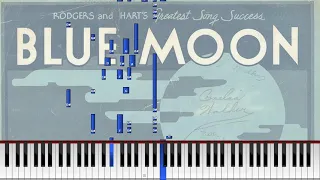 Richard Rodgers - "Blue Moon" (Synthesia Piano Tutorial) [Yamaha YMF262]