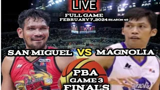 #LIVE PBA  schedule today)san Miguel vs magnolia.finals game 3,full game February 7,2024, SMB