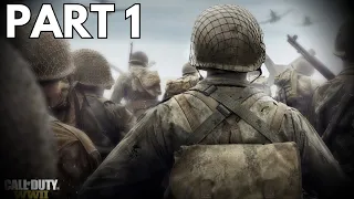 Call Of Duty WW2 VETERAN Campaign: Normandy D-Day Walkthrough Gameplay Part 1 - No Commentary!