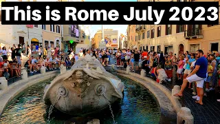 Rome Italy, Here's the situation in Rome July 2023. Rome walking tour