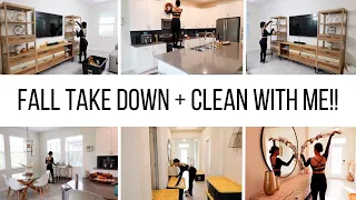 FALL TAKE DOWN AND CLEAN WITH ME // Jessica Tull cleaning motivation