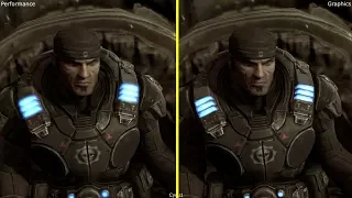 Gears of War 2 Performance vs Graphics Mode Xbox One X Comparison
