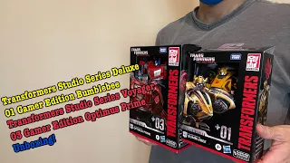 [UNBOXING] Transformers Studio Series 01 Gamer Edition Bumblebee and 03 Gamer Edition Optimus Prime