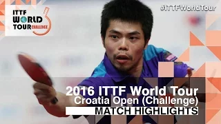 2016 Croatia Open Highlights: Chuang Chih-Yuan vs Tiago Apolonia (1/4)