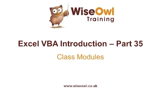 Excel VBA Introduction Part 35 - Class Modules