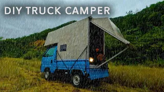 CAR CAMPING | COMING STORM |  DIY TRUCK CAMPER