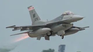 F-16 Full Afterburner & Unrestricted Climb - EAA AirVenture Oshkosh 2021