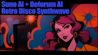 Retro Disco Synthwave W/new Suno V3 [AI Animation + AI Music] 4k