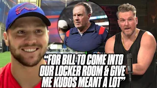 Josh Allen Tells Pat McAfee What Belichick Said In Bills Locker Room After 47-17 Loss