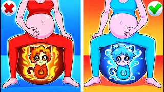 Hot vs Cold Give Birth 🥵🥶 This Is What It's Like To Be A Baby In An Extreme Family by Z-Boo