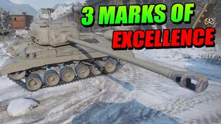 3 MARKS OF EXCELLENCE! (M26 Pershing) - World of Tanks Console | M26 Pershing Gameplay