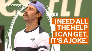 Jordan Thompson complains during his match against Nadal | 2022 Roland Garros | Eurosport Tennis