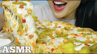 ASMR CHEESY BUFFALO CHICKEN PIZZA (EATING SOUNDS) | SAS-ASMR