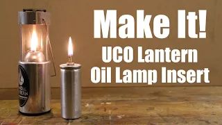 Oil Lamp Conversion for the UCO Candle Lantern.  Easy DIY Build Using Recycled Materials.