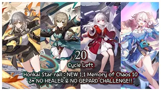 [HSR] : 1.1 Memory of Chaos 10 3-star NO HEALER CHALLENGE!? Qingque & Clara DPS Clear!!!
