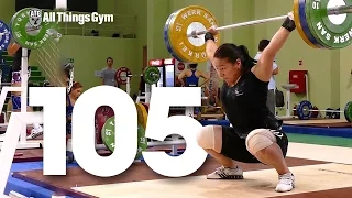 Ankhtsetseg Munkhjantsan Part 1 (75kg, 18y/o, Mongolia) 105kg Snatch Session 2016 Junior Worlds