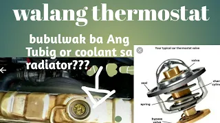 Walang thermostat bubulwak ba ang tubig sa radiator