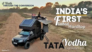 Tour India's FIRST Flatbed Hardtop Caravan on Tata Yodha | Motorhome Adventures