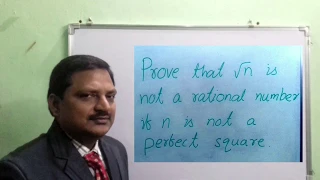 Prove that root n is not a rational number if n is not a perfect square.