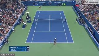 Nick Kyrgios stunning one-hand backhand passing shot vs Albot