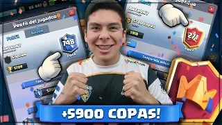 ¡¡LOS MEJORES MOMENTOS DE MI SUBIDA A 5950 COPAS EN DIRECTO!! | CLASH ROYALE