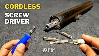 How to make Mini Cordless Rechargeable Screw driver at Home !