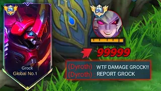 GROCK VS DYROTH IN EXP LANE!! ( Hard game ) GROCK NEW BEST DAMAGE 2024