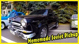 Homemade Soviet Pickup Truck GAZ Volga 21. Custom Russian Classic Cars. Big Soviet Cars Show