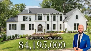 Stately Single Family House in McLean Virginia | New Construction Luxury Home Tour