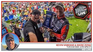 Ike Live (ft. Kevin VanDam & Mark Zona) 2016 Bassmaster Elite Champion on Toledo Bend!