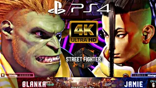 Street Fighter 6 PS4 Blanka Vs Jamie Epic Fight 4K 60FPS Gameplay