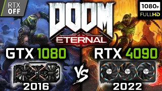 GTX 1080 vs RTX 4090 in DOOM Eternal | RTX - OFF | 1080p - Benchmark