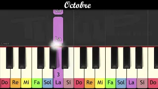 Apprendre au piano très facile la chanson "Octobre" de Francis Cabrel (pour grands débutants)